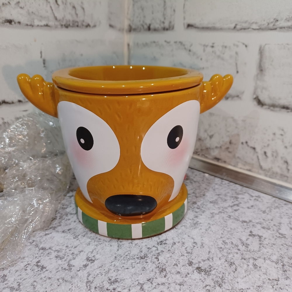 Woodland Reindeer Pink Zebra Simmer Pot Wax Warmer Christmas warms oil Brown
